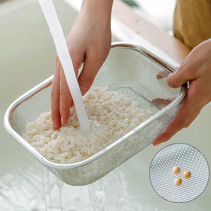18/8 Stainless Steel Fine Mesh Strainer Basket - Image 5