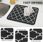 WISELIFE Dish Drying Mat Super Absorbent Drying Mat Large Dish Drying Mats - Image 4
