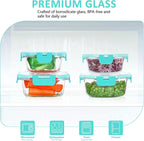 KOMUEE 24 Pieces Glass Food Storage Containers Set, Meal Prep Containers - Image 3