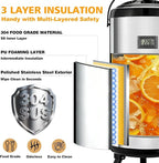 3.2 Gal/12L Non-Electric Insulated Beverage Dispenser, Stainless Steel Thermal - Image 6