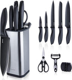 RAXCO Knife Set with Block, 10-Piece Kitchen Knives Stainless Steel, by RAXCO