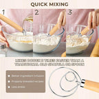 Danish Dough Whisk Bread Mixer，2 Pack Premium Stainless Steel Dutch Whisk - Image 4