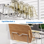 Godboat Dish Drying Rack, 2-Tier Dish Rack - Image 6