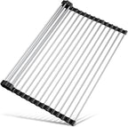 Tomorotec 21" x 15.5" Roll Up Dish Drying Rack Over Sink Drying Rack Sink Cover by Tomorotec