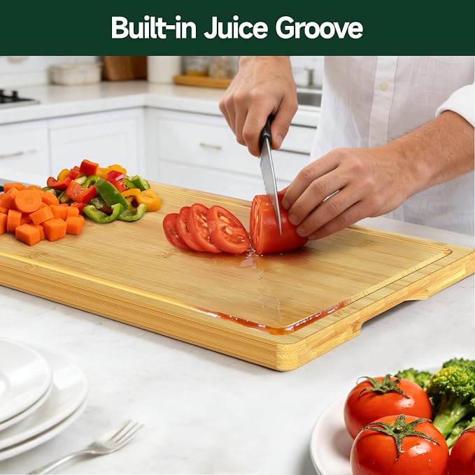 4-Piece Set Bamboo Cutting Board - Image 4