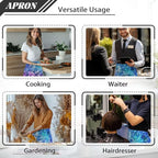 Server Apron with 3 Pockets, Waterproof Oil Waitress Waiter Half Apron - Image 5