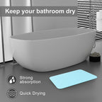 2 Pack Diatomaceous Earth Shower Mat, Stone Bath Mat, Nonslip Super Absorbent - Image 3