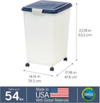 IRIS USA Dog Food Storage Container, Attachable Wheels, - Image 3