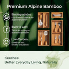keechee 6-Piece Bamboo Drawer Organizer Set, 2.2" Deep Multi-Use Organizers - Image 8