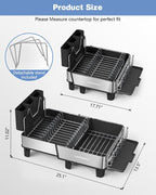 Dish Drying Rack, 304 Stainless Steel Exendable Dish Rack - Image 7
