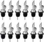 12PCS Weighted Liquor Bottle Pourers, Auto Flip Olive Oil Spout, Stainless by BALTRE