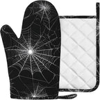 Spider Web Oven Mitts and Pot Holders Sets Silicone Kitchen Mitts Potholders - Image 2