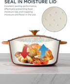 Enameled Cast Iron Dutch Oven - 6QT Dutch Oven Pot - Heavy-Duty Non Stick - Image 3
