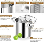 P&P CHEF 10 QT Stock Pot with Lid, Stainless Steel Large Cooking Pot, Soup - Image 3