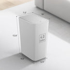 TIPGO Bathroom Trash Can with Lid, 4 Gallon / 15 Liter Small Garbage Can - Image 5