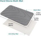 JUERLEN 2 Pack Diatomaceous Earth Shower Mat, Stone Bath Mat, Nonslip Super - Image 2