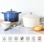 MARTHA STEWART Gatwick 7-Quart Enamel Cast Iron Dutch Oven – Linen Color - Image 5