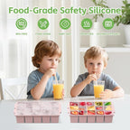 Silicone Ice Cube Tray with Locks Lids, Easy Release Flexible 15 Square Ice - Image 3