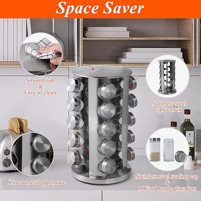 DOUBLE 2 C Revolving Spice Rack - Image 2