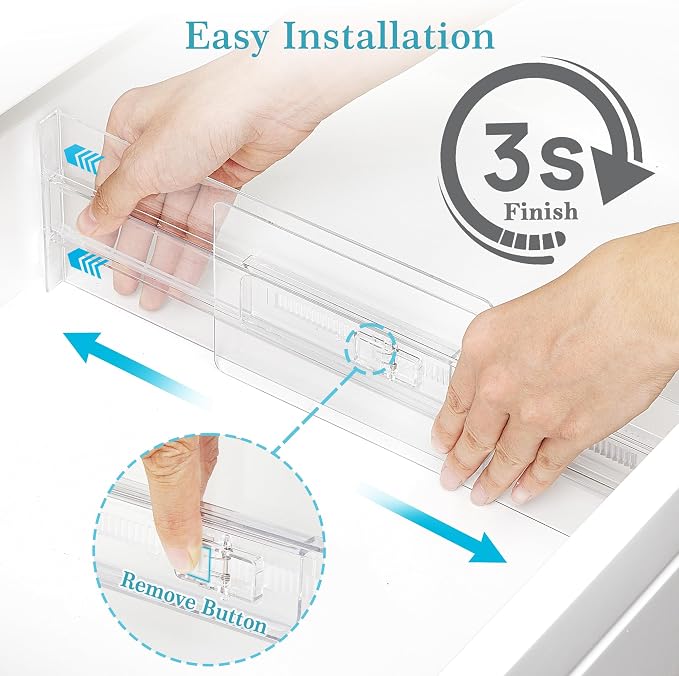 Vtopmart 4 Pack Drawer Dividers - Image 6
