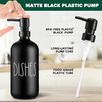 VIMERPA Dish Soap Dispenser, Matte Black Soap Dispenser - Image 3