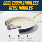 Gotham Steel 15 Pc Ceramic Pots and Pans Set Non Stick, Kitchen Cookware Sets - Image 6
