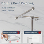 RARXTR Toilet Paper Holder Stand, Post Pivoting Design Free Standing Toilet - Image 3