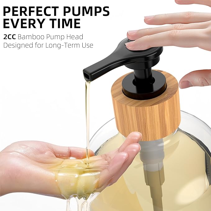 Cisily Kitchen Dish Soap Dispenser Set Stainless Steel Sponge Holder and 2 Pack - Image 3