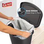 Glad 13 Gallon Trash Can 2 Pack | Plastic Kitchen Waste Bins - Image 5