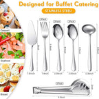 Patelai Serving Utensils Set Include Stainless Steel Large Spoons Slotted - Image 2