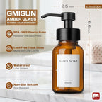 GMISUN Amber Foam Soap Dispenser, 8.5 Fl oz Amber Glass Foaming Hand Soap - Image 8
