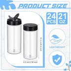 Zhehao 24 Pieces Plastic Spice Containers Plastic Spice Bottles Clear Reusable - Image 2