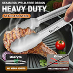 Stainless Steel Cooking Tongs Set of 3 - Image 2