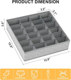 Joyoldelf Sock Drawer Organizer Divider Underwear Organizer 24-cell Fabric - Image 2