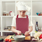 2 Pack Stripes Kids Apron, Kids Cooking Aprons - Image 7