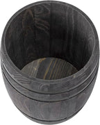 MyGift Wine Barrel Design Kitchen Utensil Crock, Vintage Gray Solid Wood - Image 6