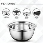 AVADOR Premium Brushed Stainless Steel Mixing Bowls Sets, Space Saving - Image 4