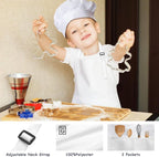 Kids Apron and Chef Hat Set, 24 Pieces Boys Girls Kids Apron - Image 4