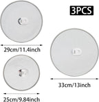 3 Pack Silver Stainless Steel Splatter Screens, Grease Splatter Guard - Image 2