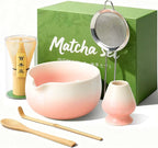 Matcha Whisk Set, Ceramic Matcha Set Includes Bowl & Holder, Bamboo Whisk by Unknown