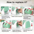 Electric Knife Sharpener with Replaceable Sharpening Head Easy to Change - Image 6