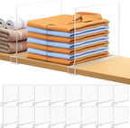 16 PCS Shelf Dividers for Closet Organization Acrylic Clear Closet Shelf by Aolloa