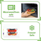 HOMBERKING 24pc Borosilicate Glass Food Storage Containers - Image 4