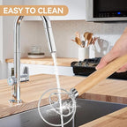 Danish Dough Whisk Dutch Bread Mixer Stainless Steel Hook Wooden Handle Baking - Image 5