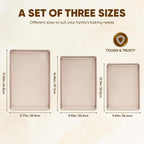 Sakerplus Nonstick Baking Sheet Pan Set of 3, Heavy Duty Cookie Sheets - Image 4