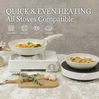 Ceramic Cookware Set Non Stick 8Pcs Pots and Pans Set Detachable Handle - Image 5