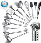 Stainless Steel Cooking Utensils Set, Berglander 13 Pieces Kitchen Utensils Set by Berglander