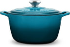 ROSSALLINI Signature Enameled Cast Iron Dutch Oven, Non-Stick Serving Pot - Image 2