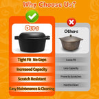 Cast Iron Dutch Oven for Bread Baking, 5 Qt Sourdough Dutch Oven - Image 9