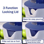 Water Pitcher with Lid 1 Gallon Pitcher, Freezer/Dishwasher Safe, BPA Free & - Image 3